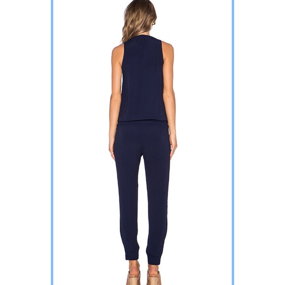 Monrow Crepe Jumpsuit - Navy - Picture 3 of 3